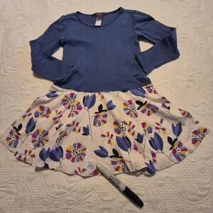Tea Collection girls size 4 tshirt dress has craft paint on bottom blends in